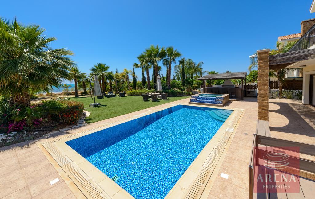seafront villa in ayia thekla - pool
