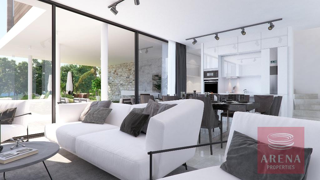 New villas in Protaras for sale - living area