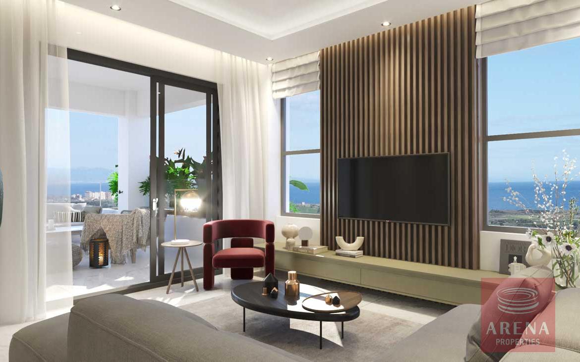 New flats in Paralimni - sitting area